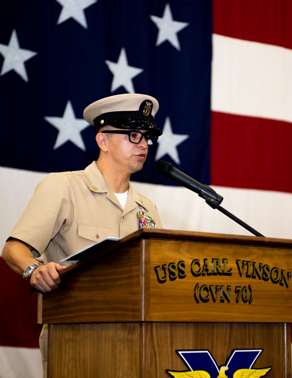 USS Carl Vinson (CVN 70) Conducts Chief Pinning Ceremony