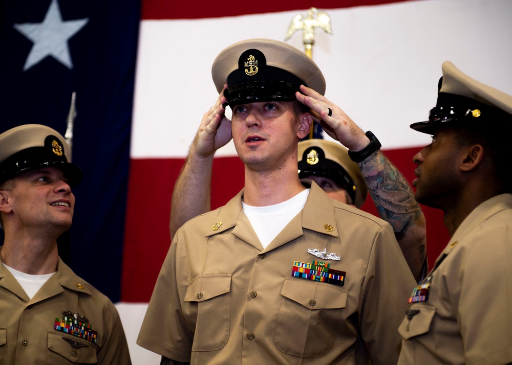 USS Carl Vinson (CVN 70) Conducts Chief Pinning Ceremony