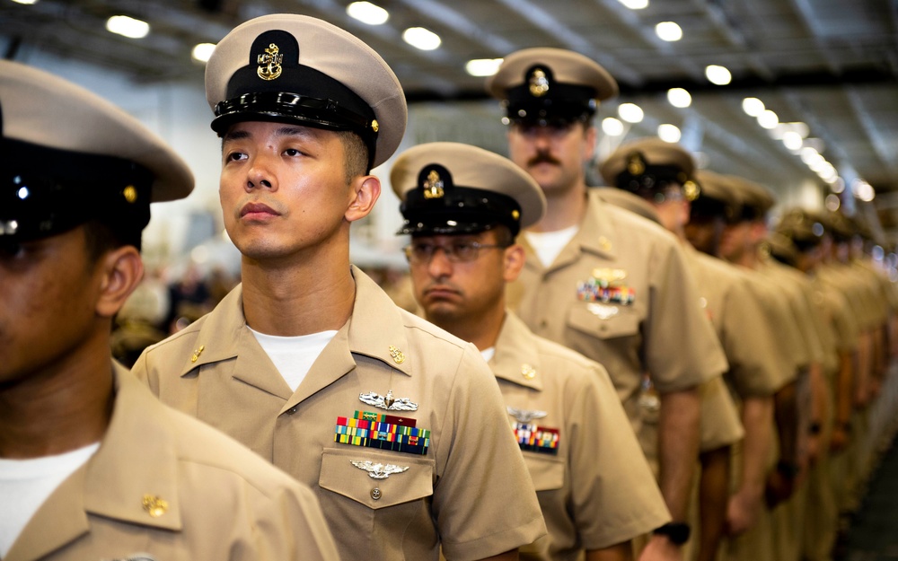 USS Carl Vinson (CVN 70) Conducts Chief Pinning Ceremony