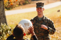 Marines with 1/23 interact with Afghan Evacuees at Fort Pickett