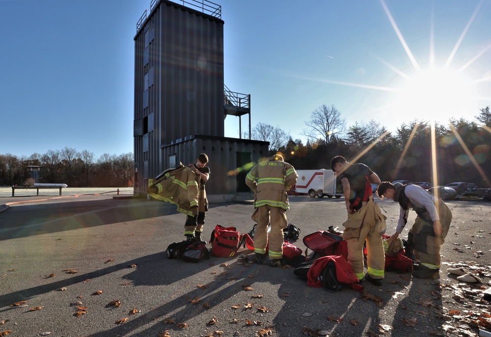 FKMHS students practice firefighting skills, work toward certification