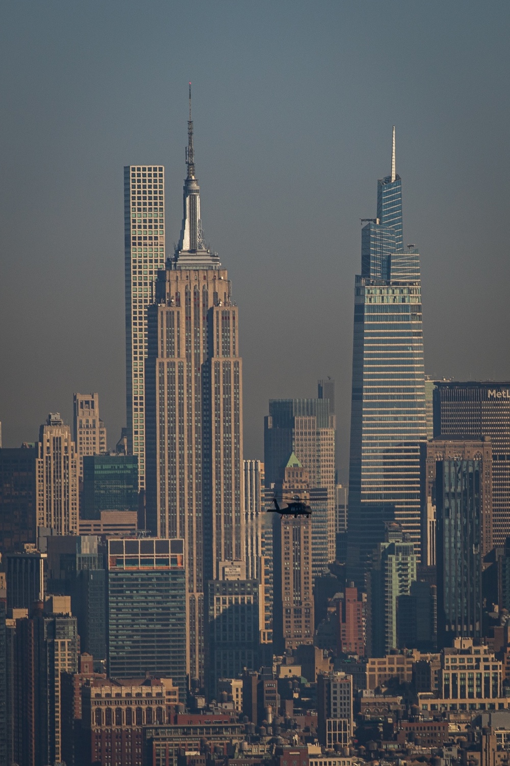 NJ Black Hawk and Lakota fly by NYC skyline