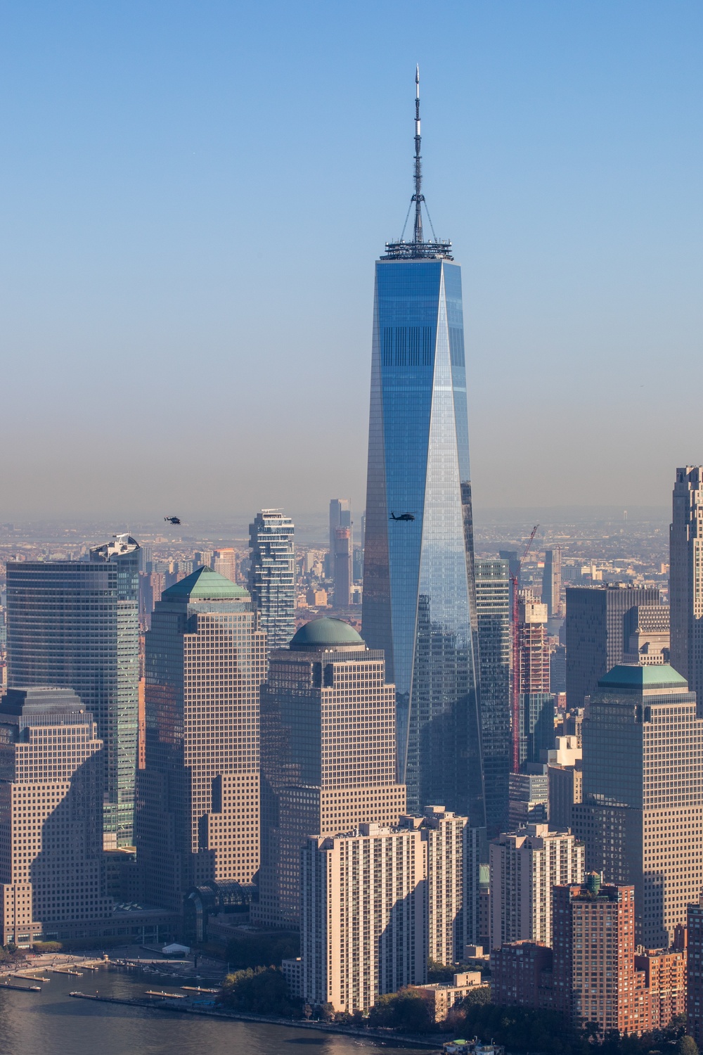 NJ Black Hawk and Lakota fly by NYC skyline