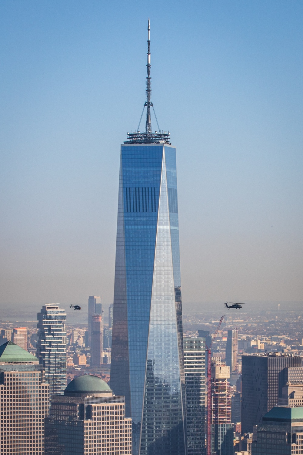 NJ Black Hawk and Lakota fly by NYC skyline