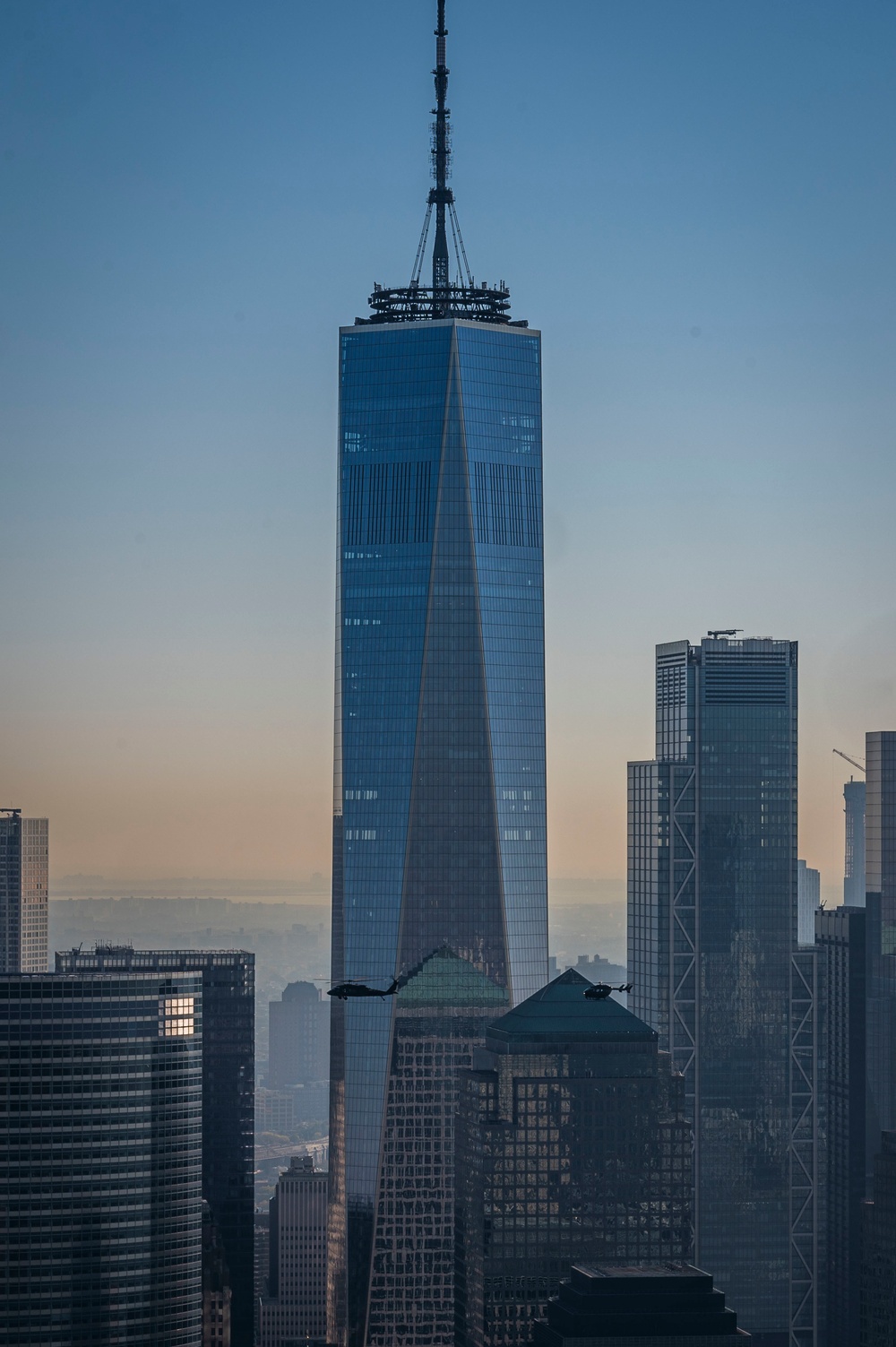 NJ Black Hawk and Lakota fly by NYC skyline