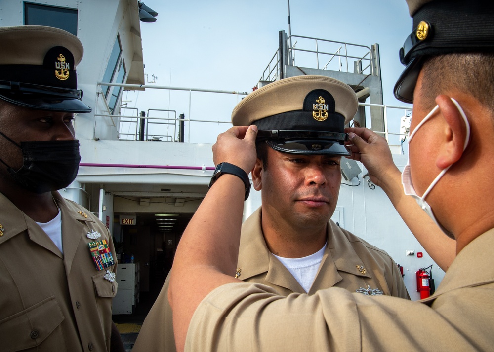 USNS Mercy (T-AH 19) Chief Petty Officer Promotion Ceremony