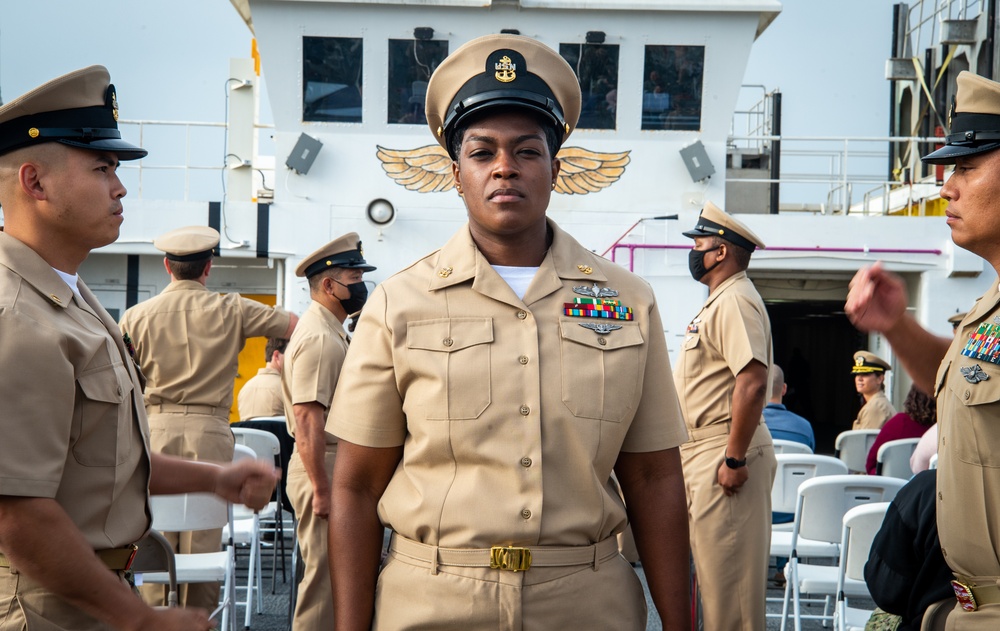 USNS Mercy (T-AH 19) Chief Petty Officer Promotion Ceremony