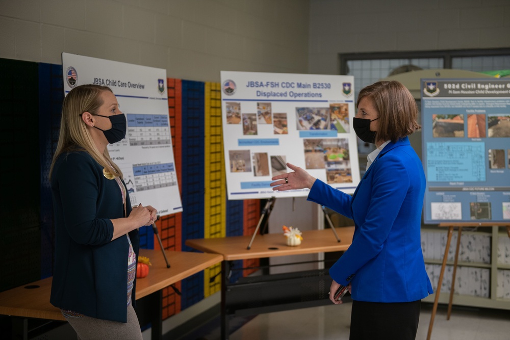 Nicole Ward, Defense Fellow, representative for Congressman Henry Cuellar, visits Joint Base San Antonio