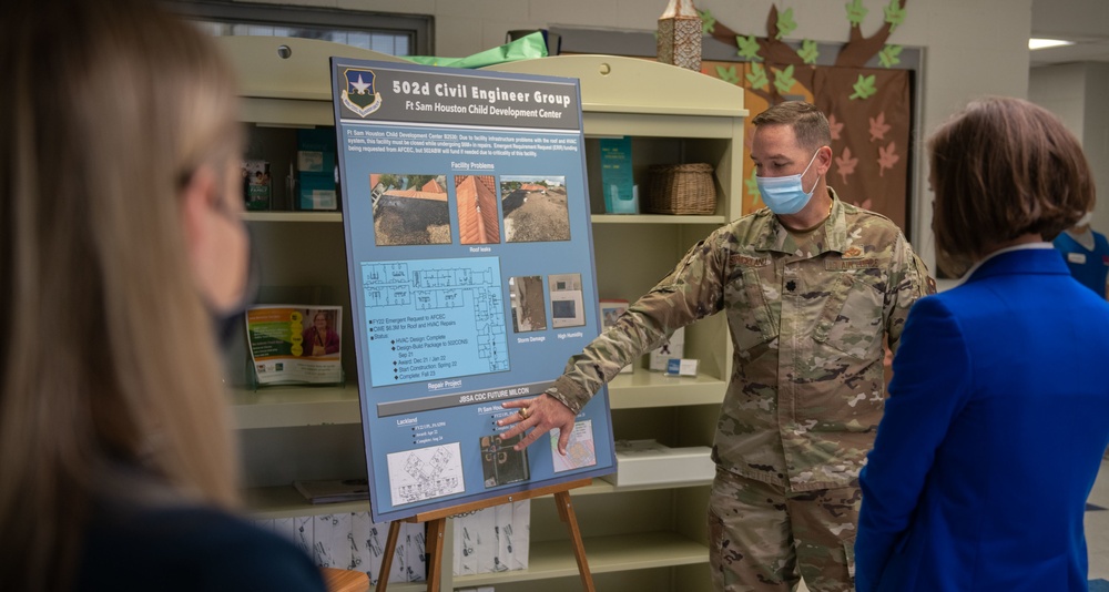 Nicole Ward, Defense Fellow, representative for Congressman Henry Cuellar, visits Joint Base San Antonio