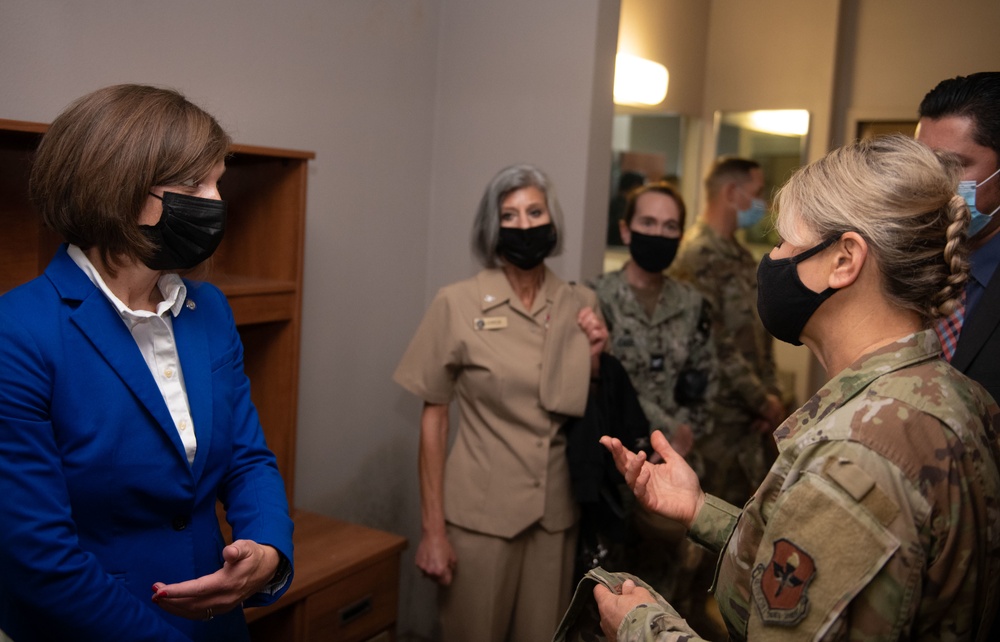 Nicole Ward, Defense Fellow, representative for Congressman Henry Cuellar, visits Joint Base San Antonio