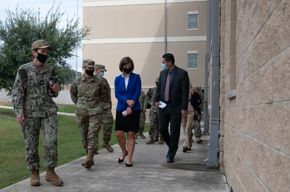 Nicole Ward, Defense Fellow, representative for Congressman Henry Cuellar, visits Joint Base San Antonio