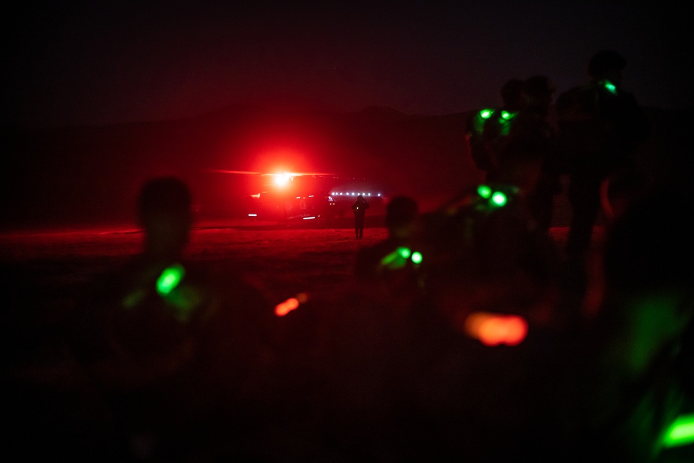 3rd ANGLICO Conducts Night Time Parachute Ops