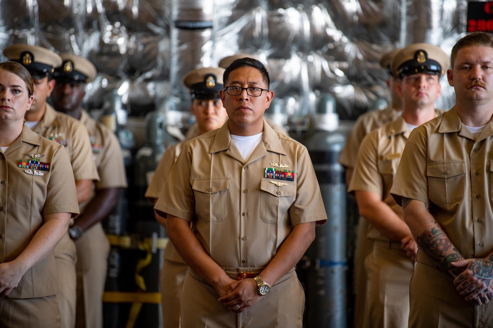 USS Charleston Sailors Get Pinned to the Rank of Chief Petty Officer