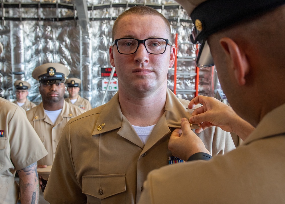 USS Charleston Sailors Get Pinned to the Rank of Chief Petty Officer