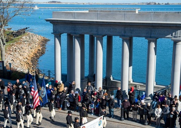 USS Constitution participates in Plymouth Thanksgiving Parade