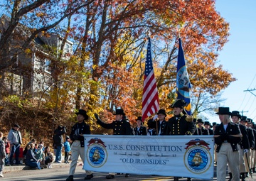 USS Constitution participates in Plymouth Thanksgiving Parade