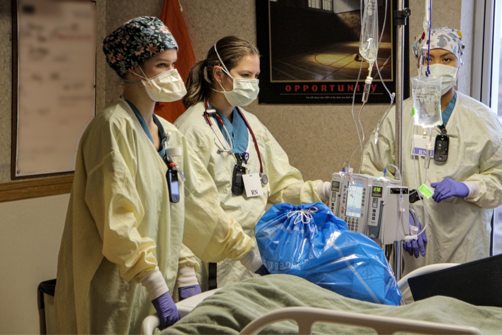 U.S. Air Force Personnel Aid Patients at Benefis Health System in Great Falls, Montana