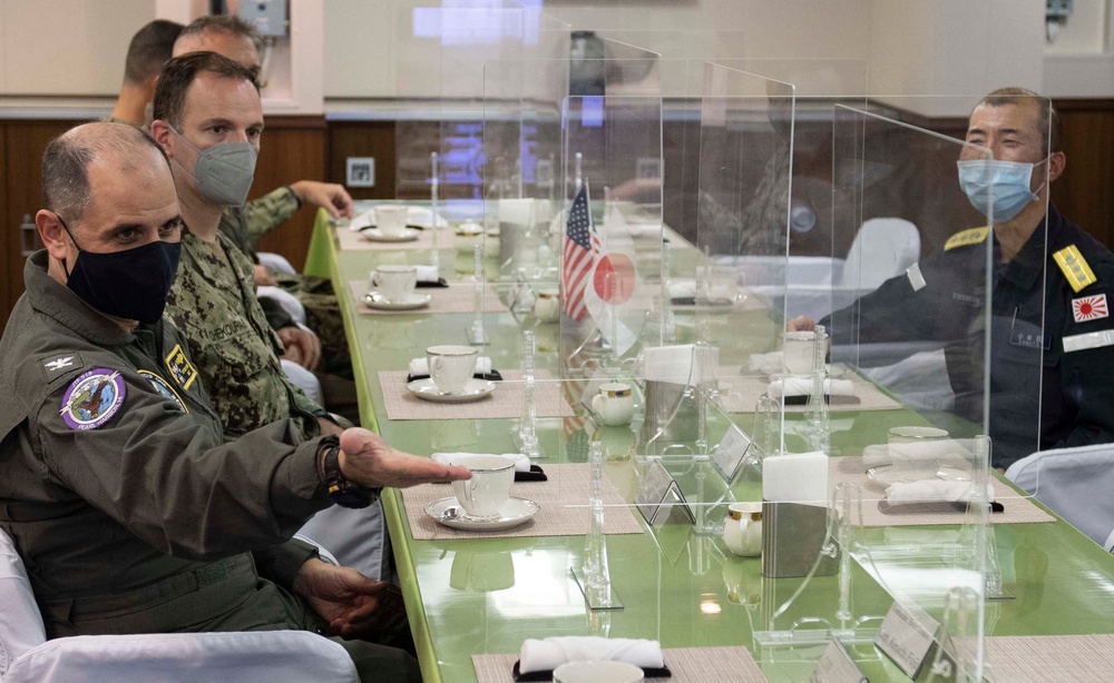 Carrier Strike Group 1 Sailors Visit JS Izumo (DDH 183) During ANNUALEX 2021