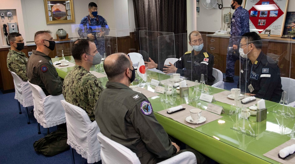 Carrier Strike Group 1 Sailors Visit JS Izumo (DDH 183) During ANNUALEX 2021