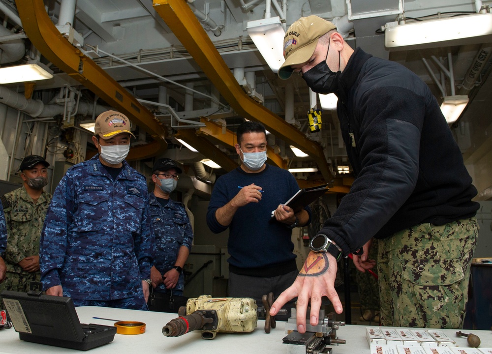 Vice Adm. Ozama Tours USS Frank Cable