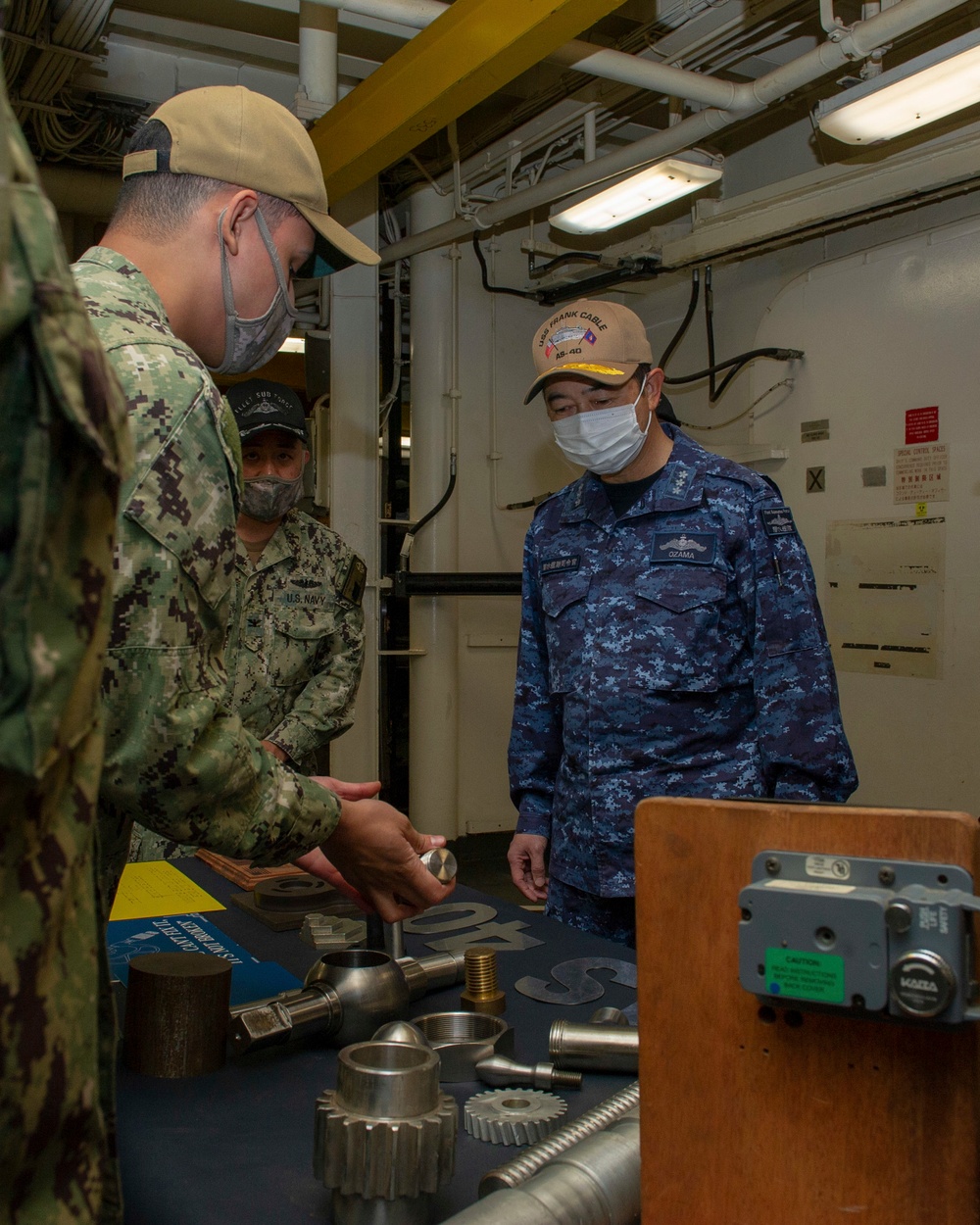 Vice Adm. Ozama Tours USS Frank Cable