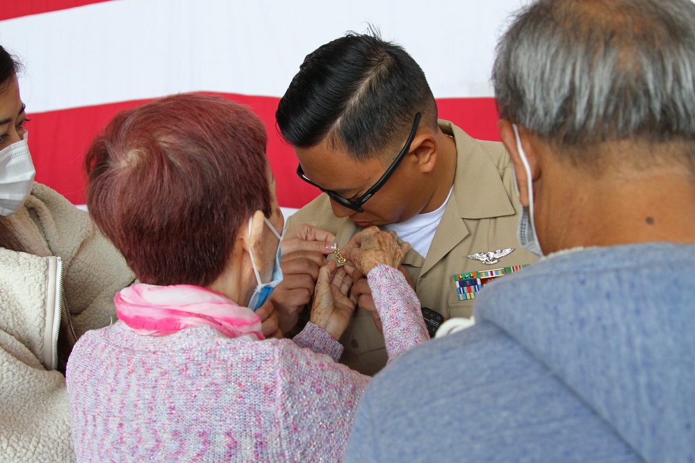 Navy Holds Chief Pinning Ceremony onboard Point Mugu