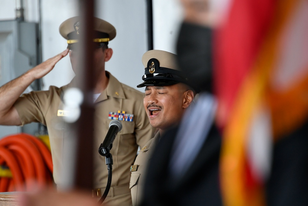 Navy Holds Chief Pinning Ceremony onboard Point Mugu