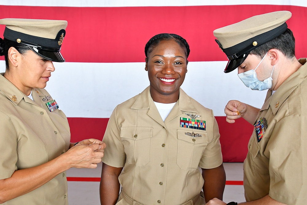 Navy Holds Chief Pinning Ceremony onboard Point Mugu