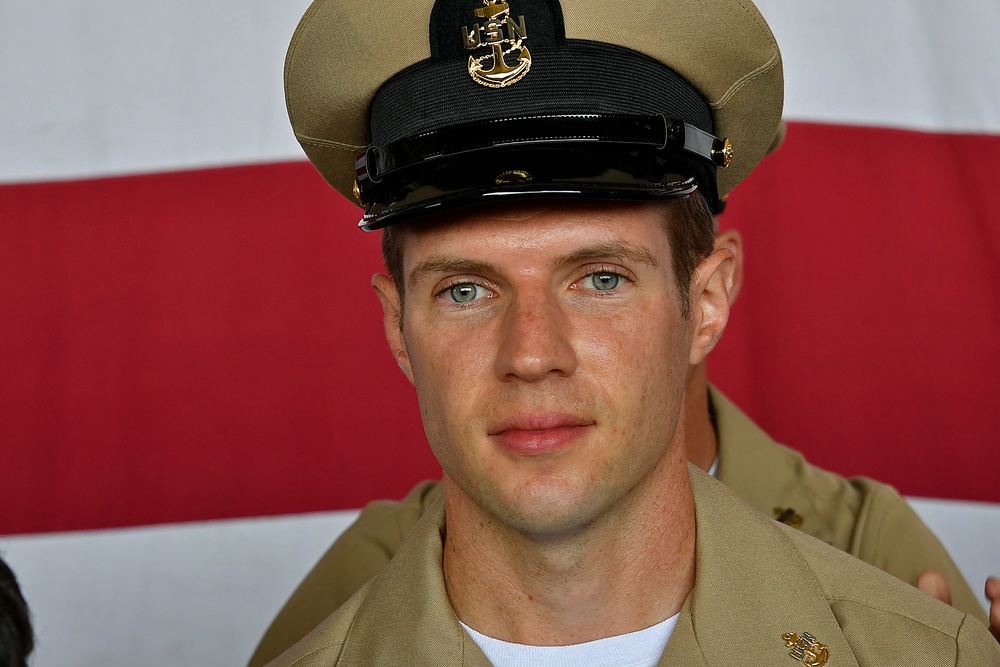 Navy Holds Chief Pinning Ceremony onboard Point Mugu