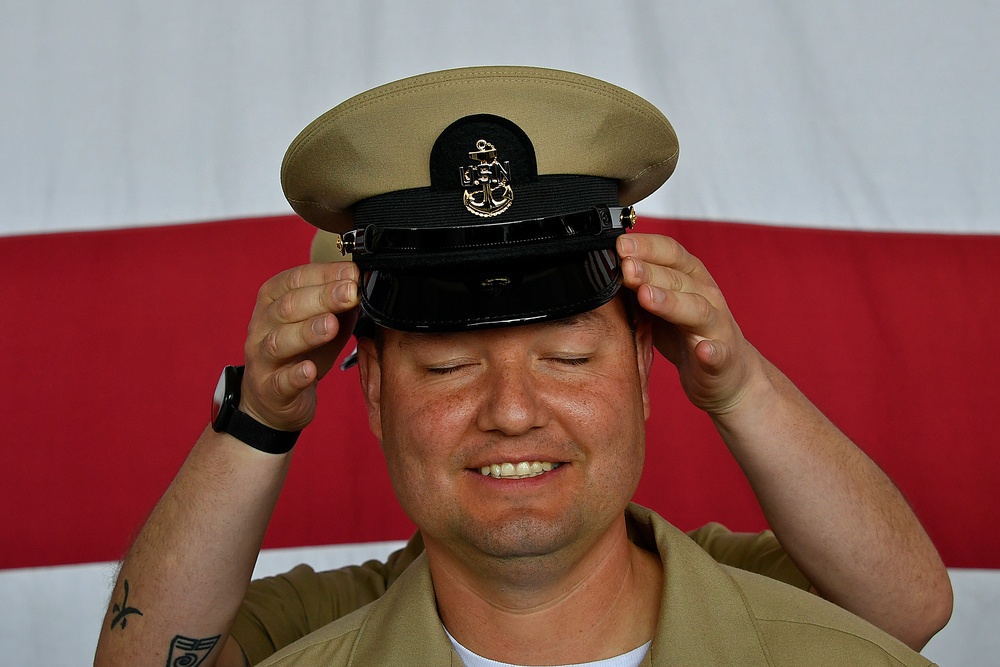 Navy Holds Chief Pinning Ceremony onboard Point Mugu