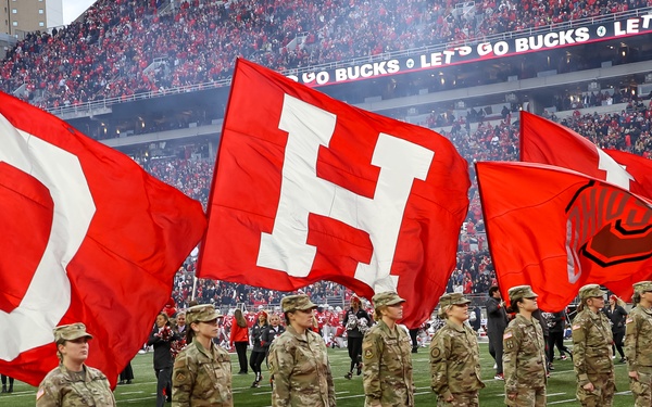 Ohio National Guardsmen, recruits, and veterans honored at OSU Military Appreciation Game