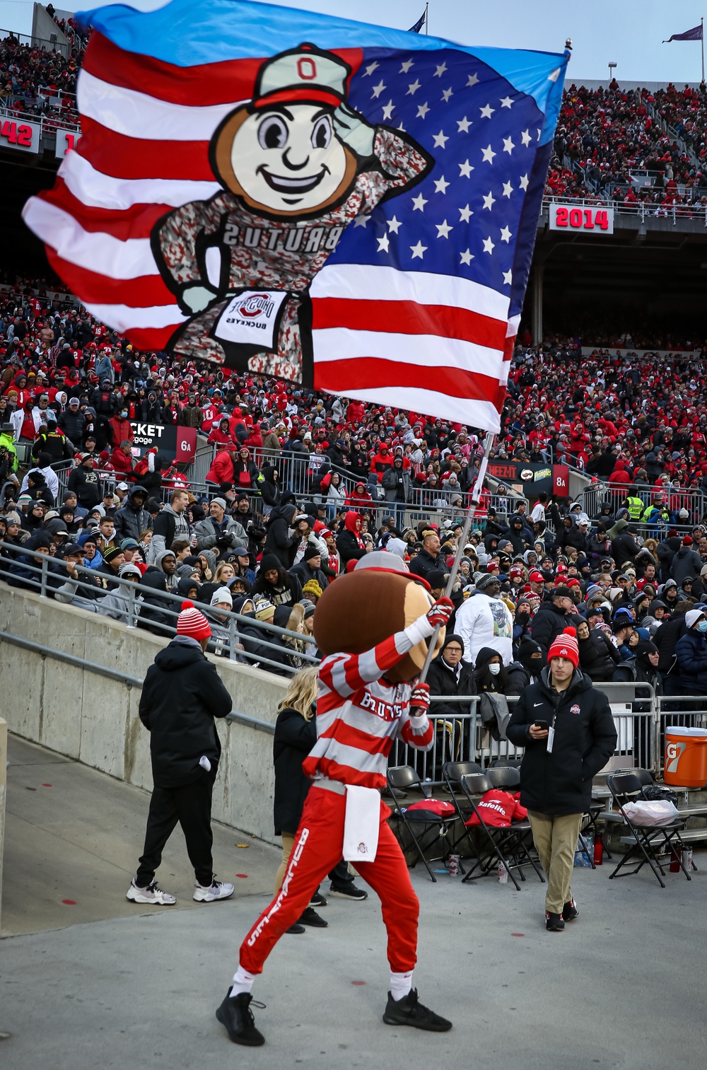Ohio National Guardsmen, recruits, and veterans honored at OSU Military Appreciation Game