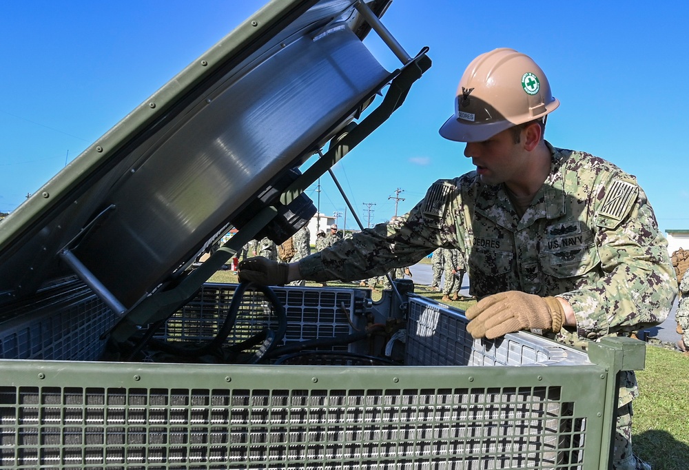 US Navy Seabees with NMCB-5 train on Civil Engineer Support Equipment