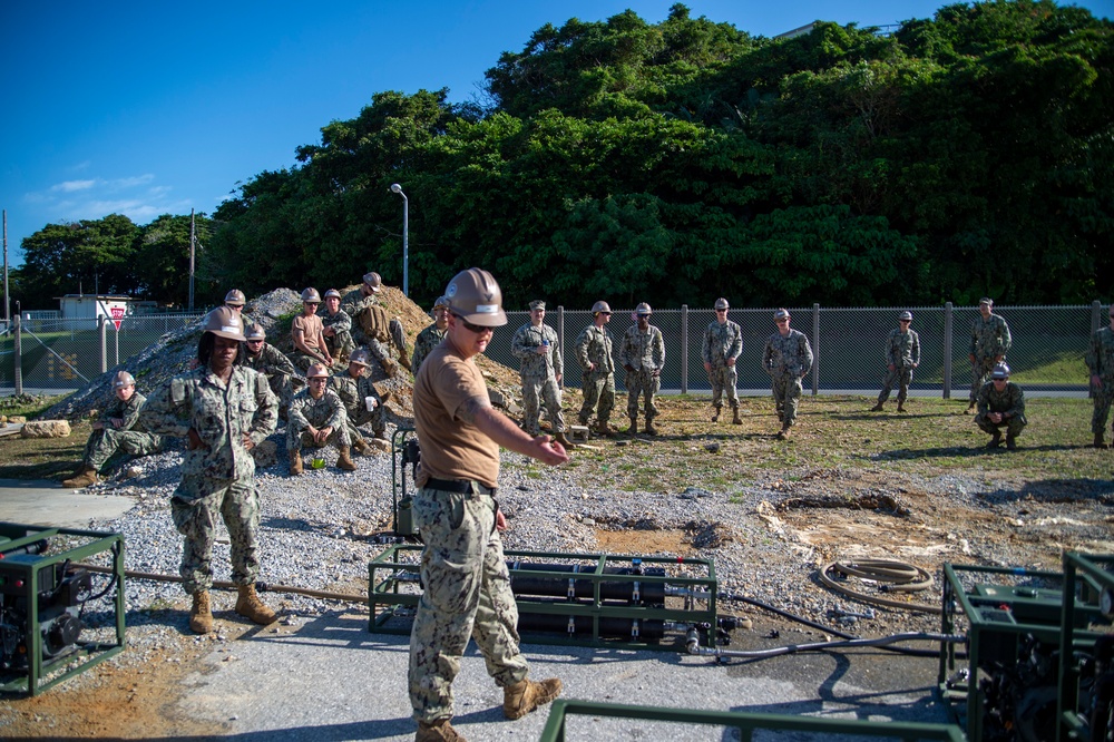 US Navy Seabees with NMCB-5 train on Civil Engineer Support Equipment