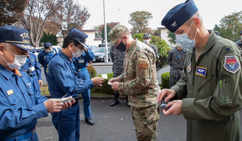 TFD and JASDF first responders visit Yokota Hospital