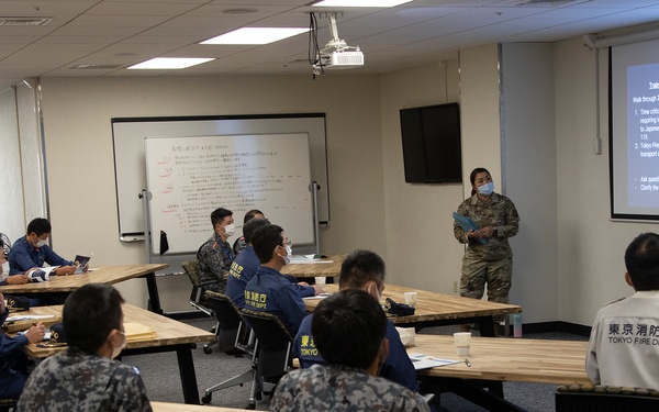 TFD and JASDF first responders visit Yokota Hospital