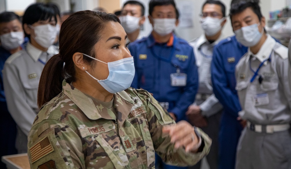 TFD and JASDF first responders visit Yokota Hospital