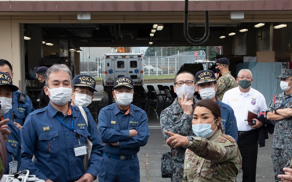 TFD and JASDF first responders visit Yokota Hospital