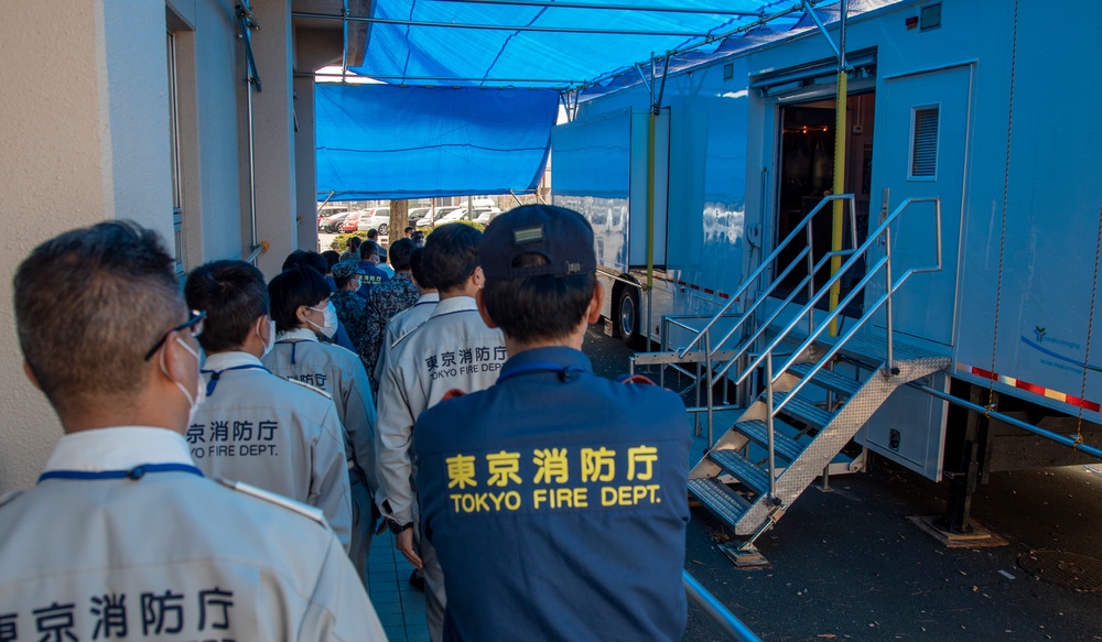 TFD and JASDF first responders visit Yokota Hospital