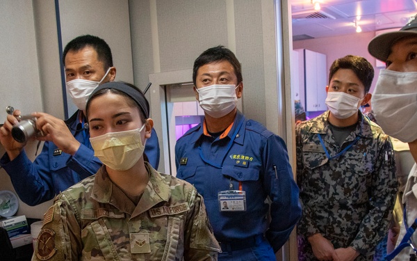 TFD and JASDF first responders visit Yokota Hospital