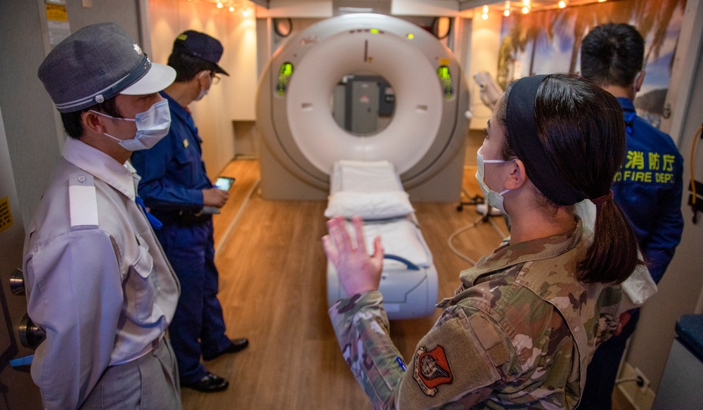 TFD and JASDF first responders visit Yokota Hospital