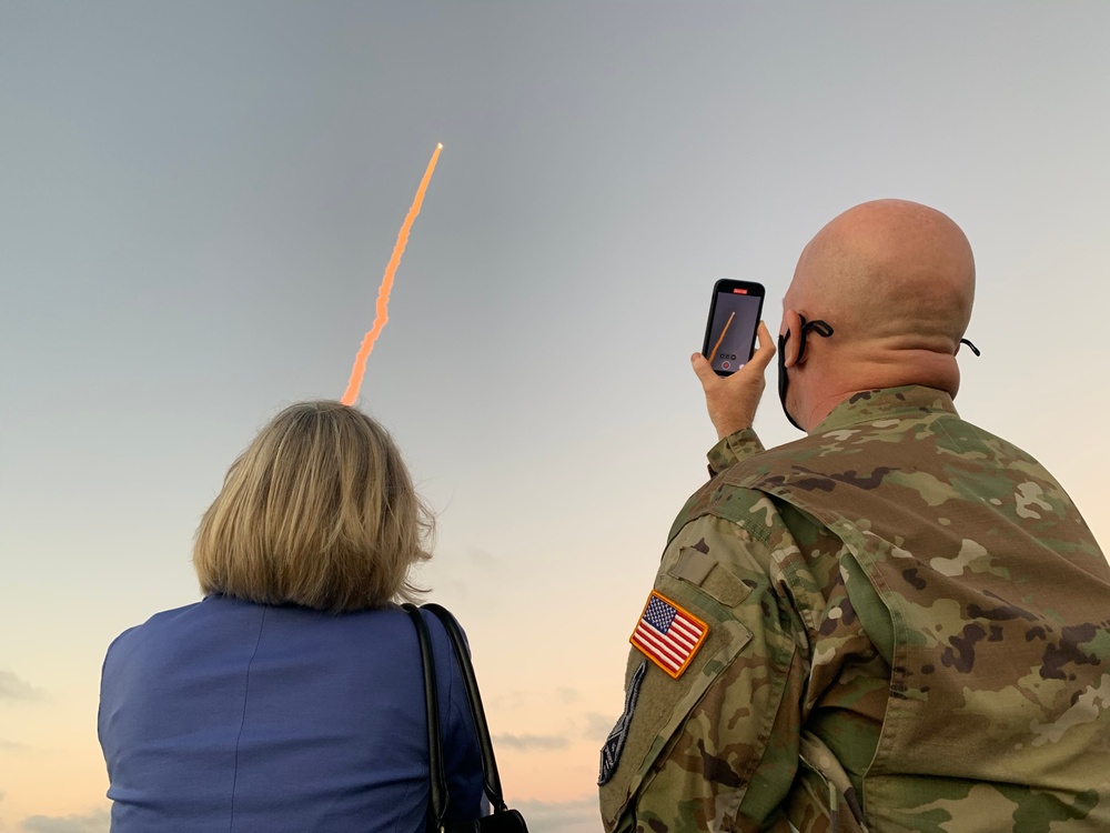 CSO watches rocket launch