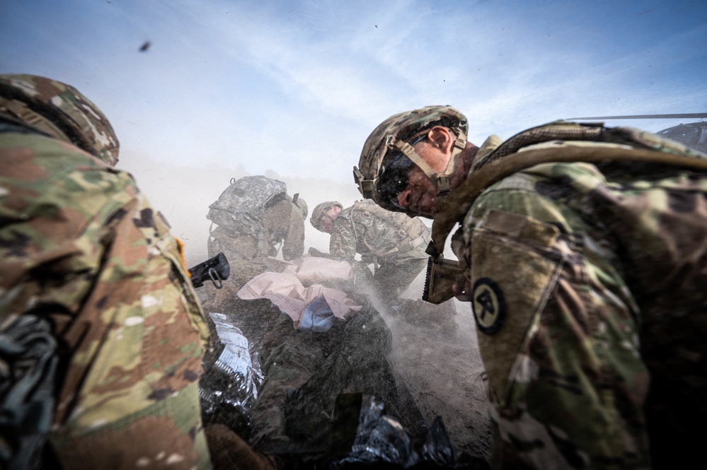 102nd Cavalry conduct CASEVAC