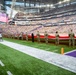 TF McCoy Soldiers Present Flag At NFL Game