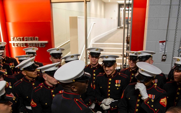Silent Drill Platoon performs during Atlanta Falcons’ Salute to Service game