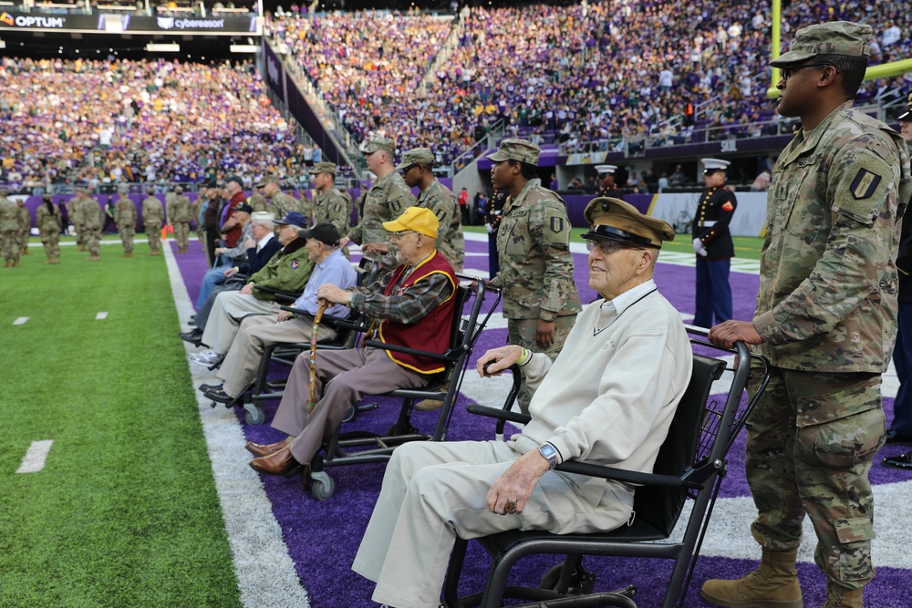 Military Members Participate in Salute to Service Football Game