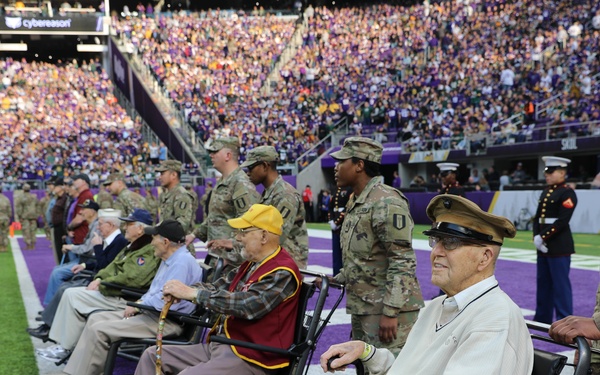 Military Members Participate in Salute to Service Football Game