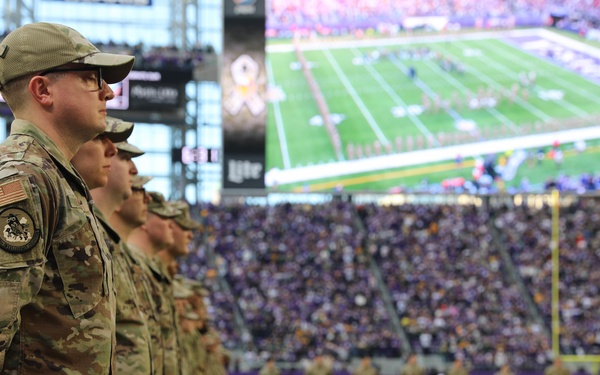 Military Members Participate in Salute to Service Football Game
