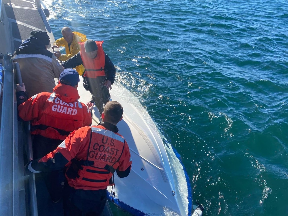 Coast Guard rescues 3 from capsized boat near Tomales Bay