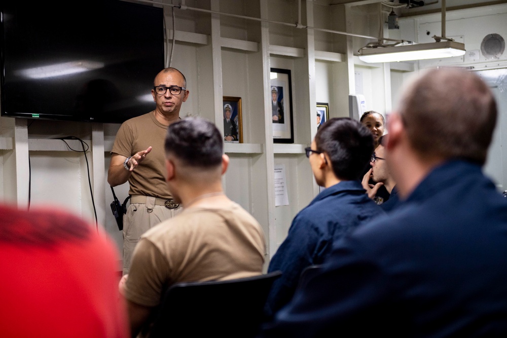 USS Carl Vinson (CVN 70) Conducts Command Indoctrination